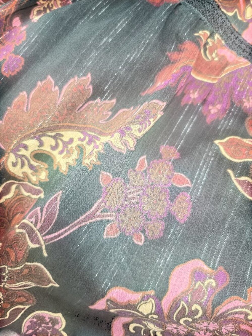 Boho Floral Ruffle Midi Dress M - Picture 14 of 16